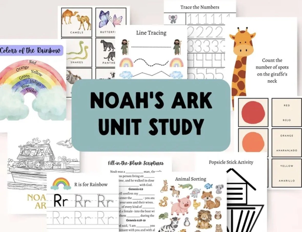 Noah's Ark Bible Study for Kids | Christian Preschool Activities and Sunday School Crafts