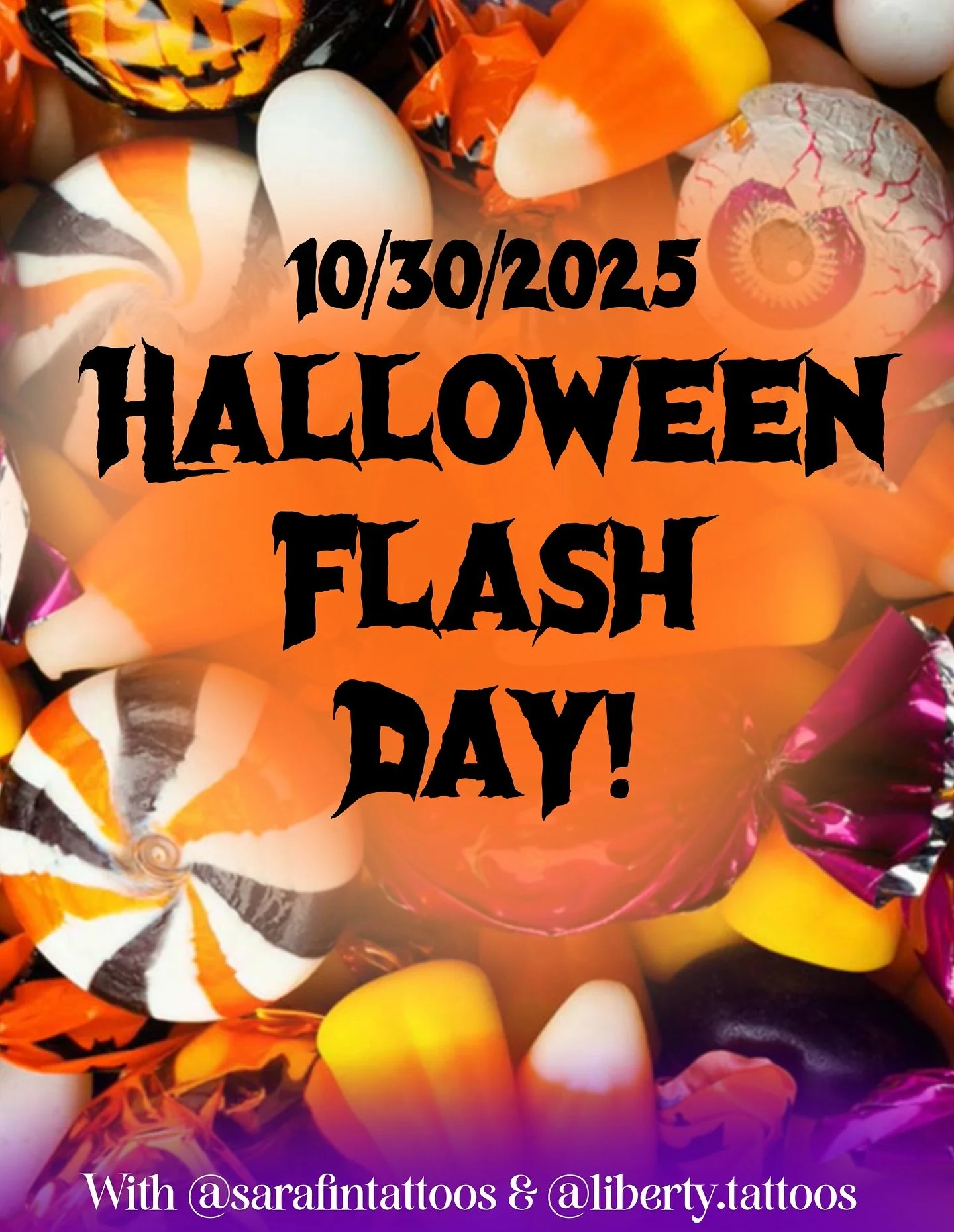 Join @liberty.tattoos and I on Oct 30th for some fun, spooky, Halloween themed flash! You can do just the outline, or add some shading and/or color for the prices listed💕
We’ll be booking spots like last time at the wonderful Phenix Suites in