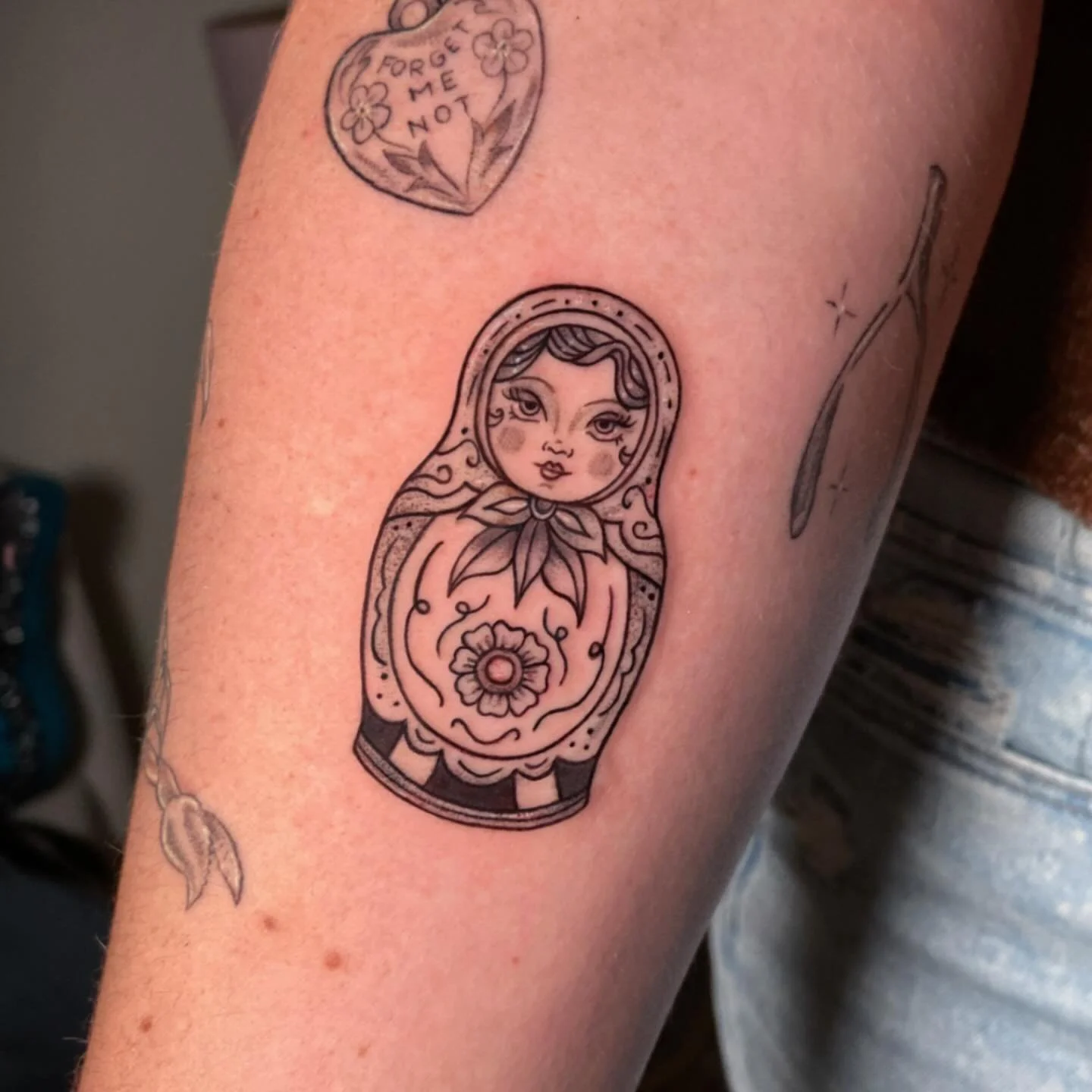 A sweet little nesting doll for your feed 💖 I love her so much! 
✨Looking to get your next tattoo? My books are open! Please DM me or text me at (208)260-1185 to inquire! I can’t wait to work with you 💕
#boise #idahotattooers #boisetattooar