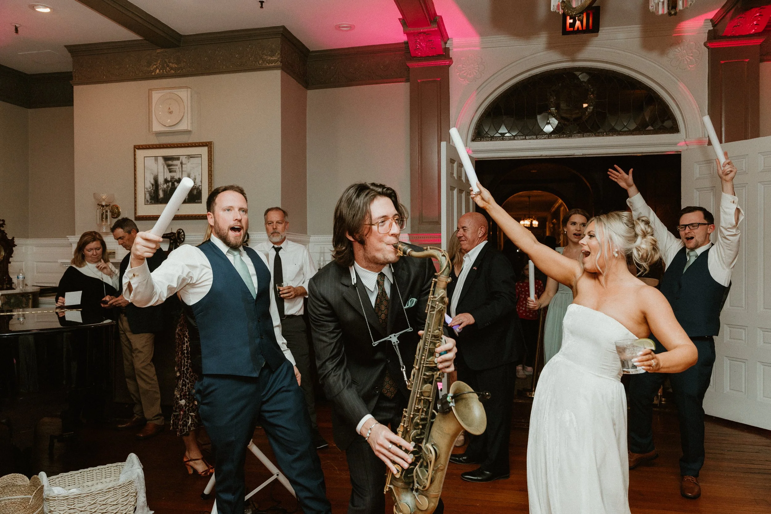 Nothing beats the energy of a live sax on the dance floor! Making sure the bride, groom, and every guest has an unforgettable night. 🎷✨Live Wedding Music, Event Saxophonist, Florida Wedding Entertainment, Reception Sax, Interactive Musician, Modern 