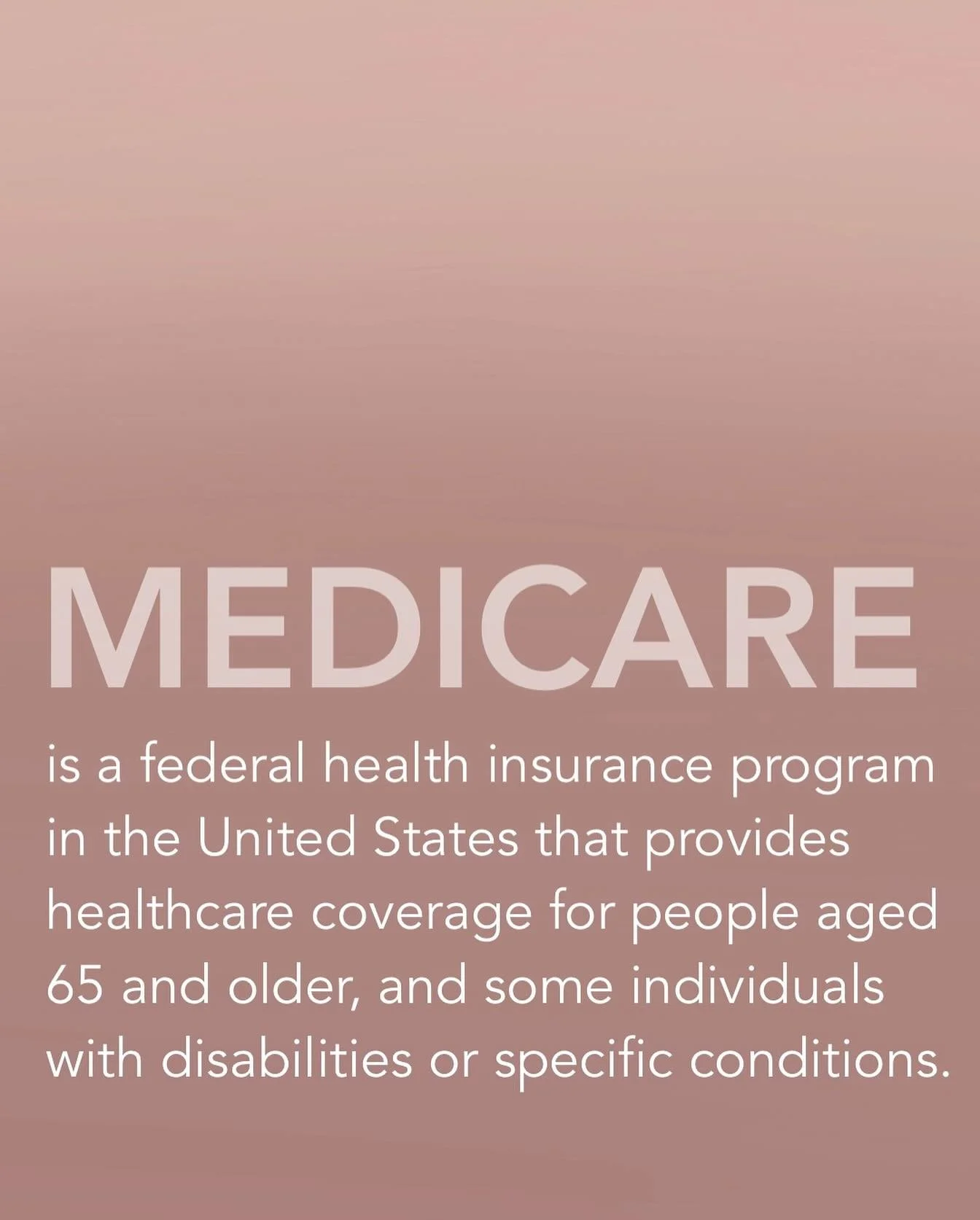 Medicare is a federal health insurance program in the United States that provides healthcare coverage for people aged 65 and older, and some individuals with disabilities or specific conditions.

https://www.medicare.gov

#medicare #advancecareplanni