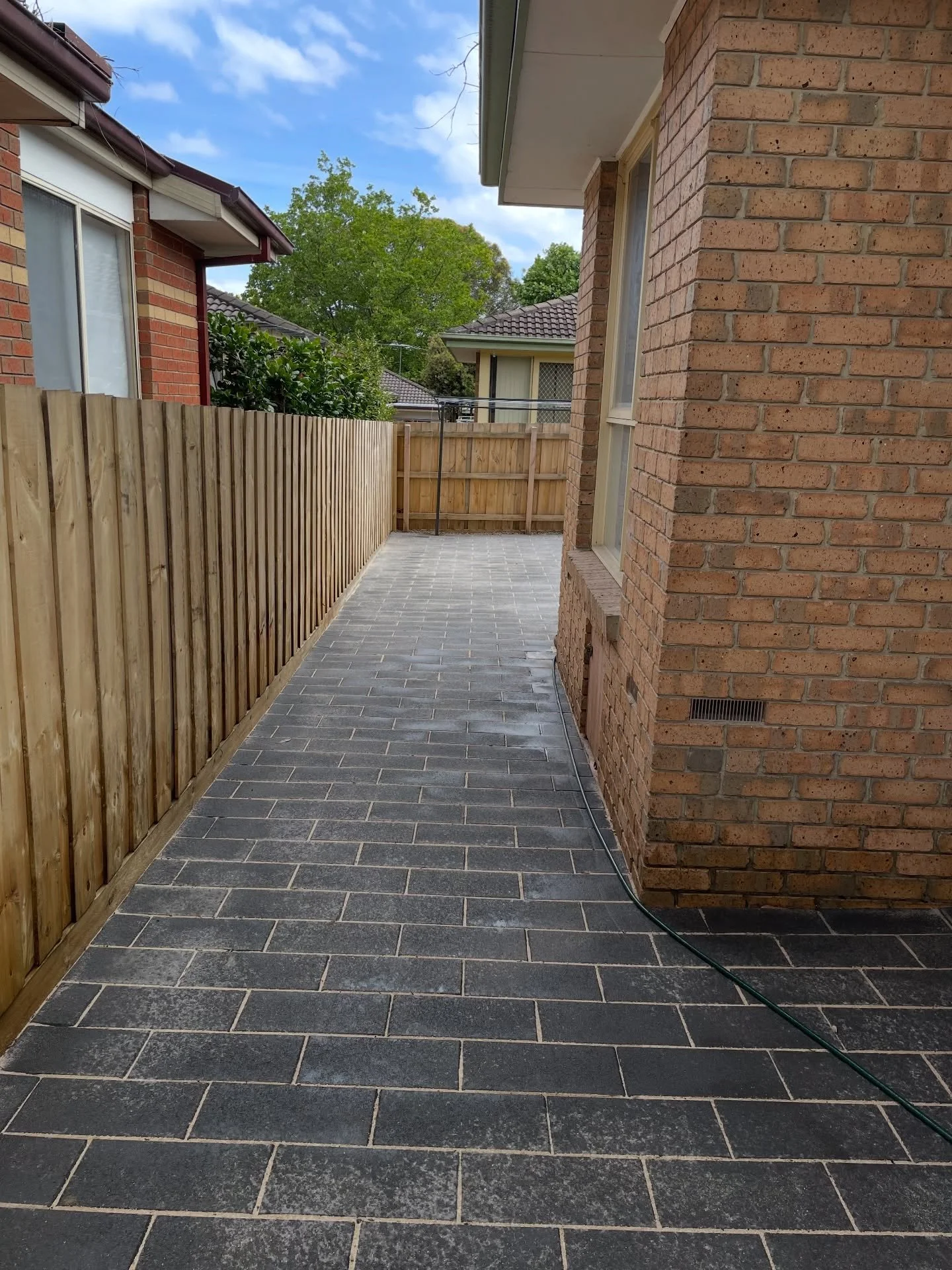 Another project ticked off before 2026 begins! 
The client was wanting to replace their current sandy pathway with some classic concrete pavers for a clean, hard surface.