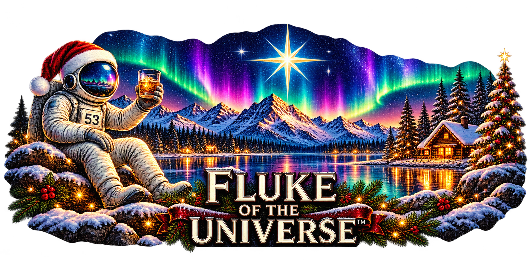 Fluke of the Universe™ — Christmas Edition Rocks Glass | 10.5 oz
