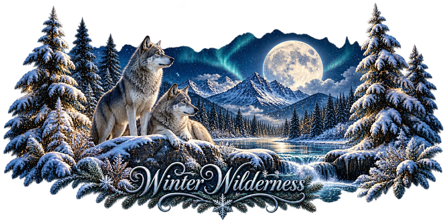 MIKESTAR Winter Wilderness Christmas Rocks Glass | 10.5 oz
