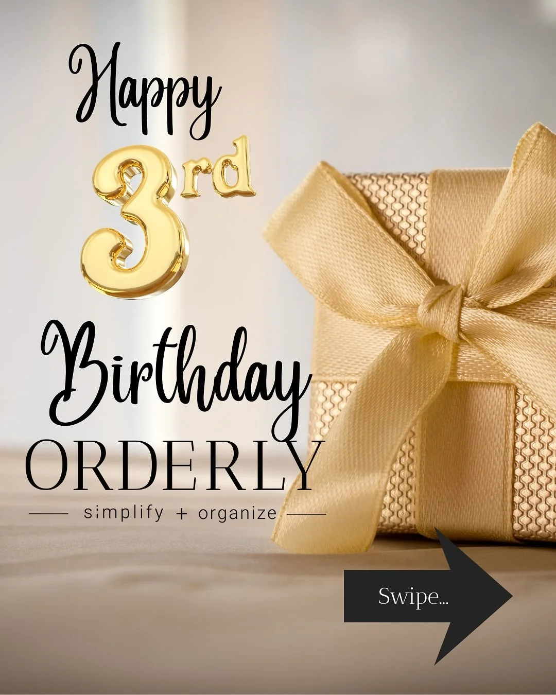 HAPPY BIRTHDAY ORDERLY!!! I cannot believe my little hobby is celebrating 3 years as a full grown business! 🎉 If you know Orderly you know we don't do sales, BUT this is cause for a big celebration! Buy 3 full sessions and get a 3 hour session FREE!