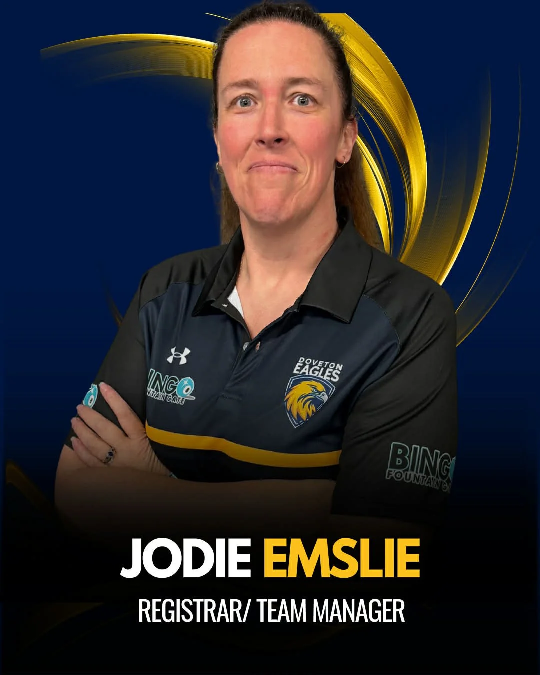 Doveton Eagles FNC Secretary, Treasurer and Registrar, Chrissie Odgers