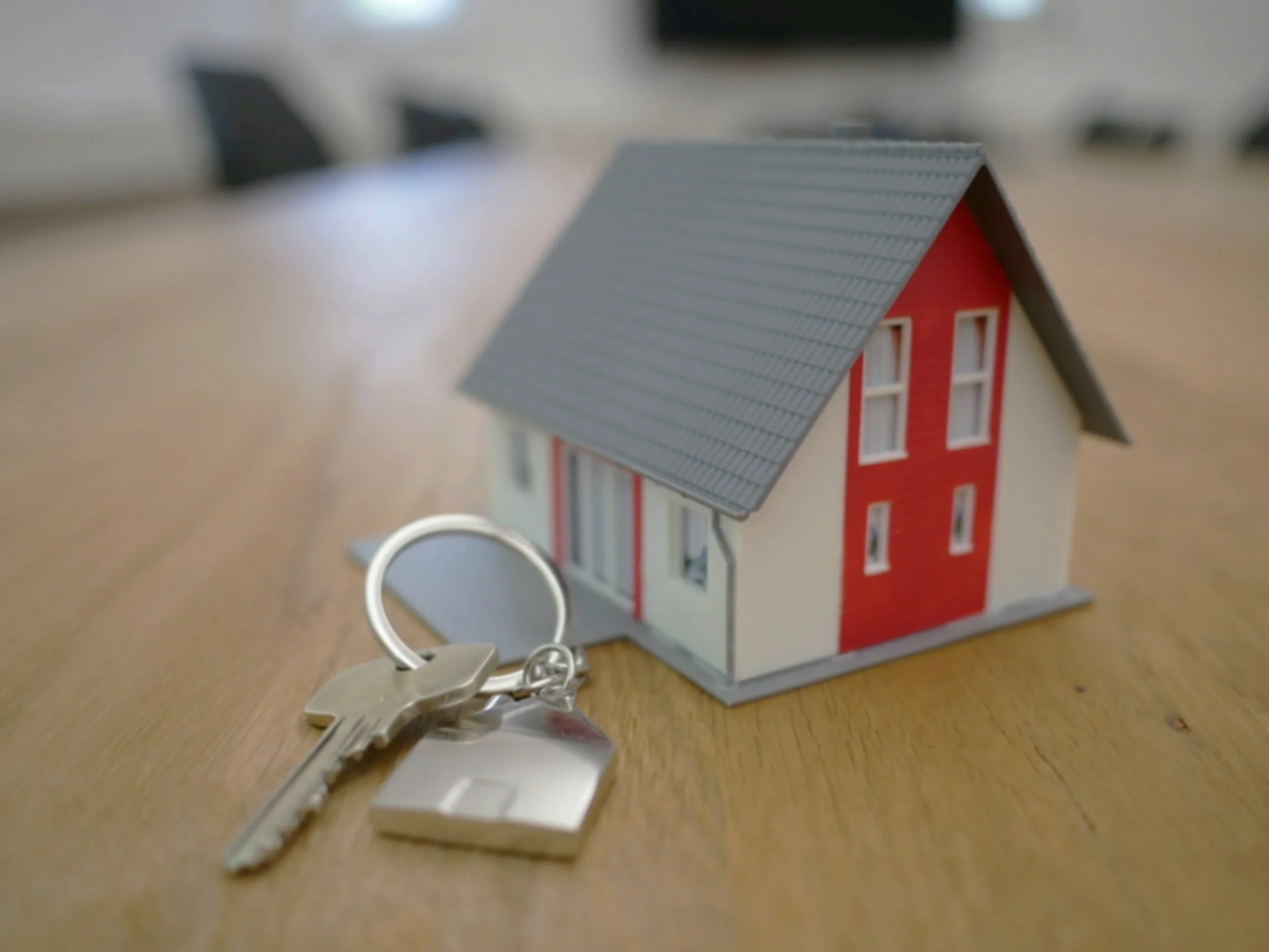 Christmas house and key