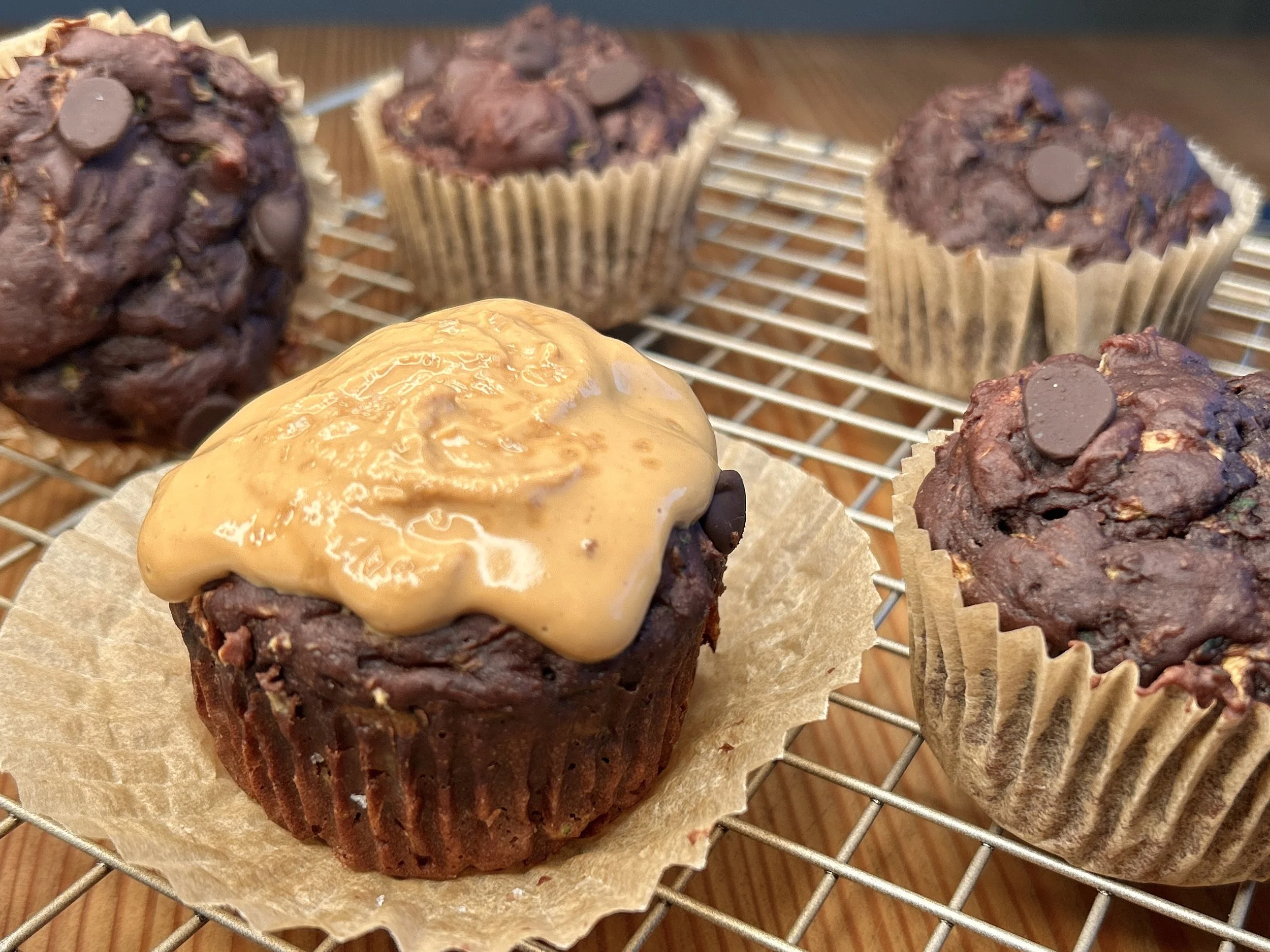 Double Chocolate Zucchini Muffins