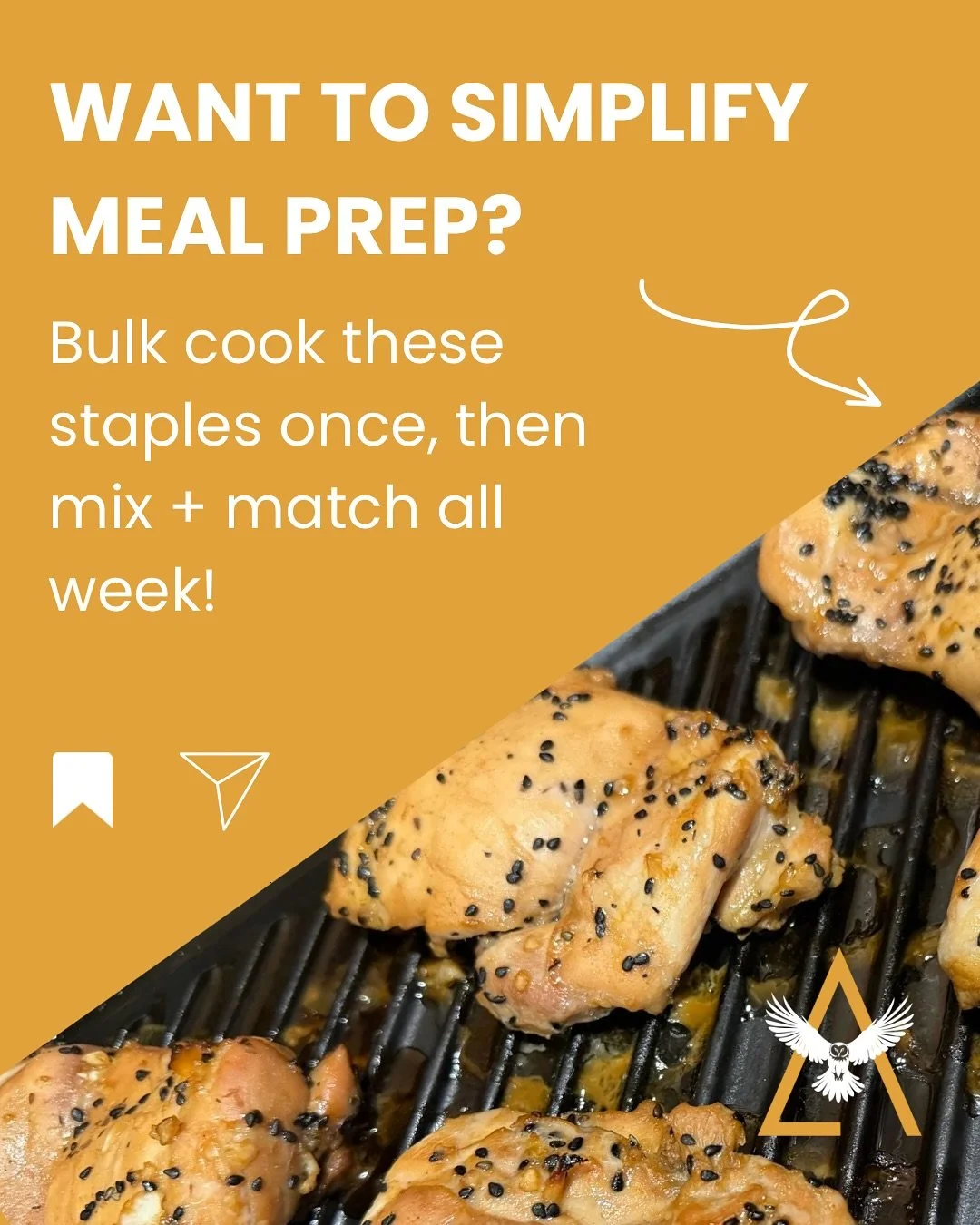 Simplify your nutrition &rarr; make hitting your goals easier. 🤗

You don&rsquo;t need to prep seven identical meals. Just batch-cook a few staples you love, then build flexible meals around them.

 👉This is how I help clients stay consistent witho