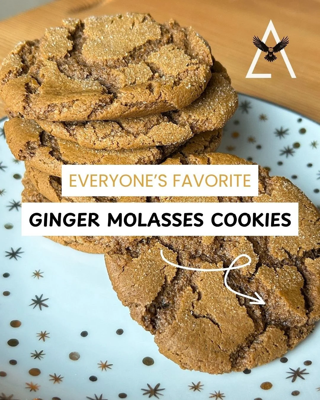 The BEST ginger molasses cookies.✨These disappear quickly anytime I bring them to a party. 

📌SAVE IT! 

Unlike most my recipes I didn&rsquo;t try to make this healthy. Portion size I created does make it macro friendly-ish though 😉

#cookies #holi