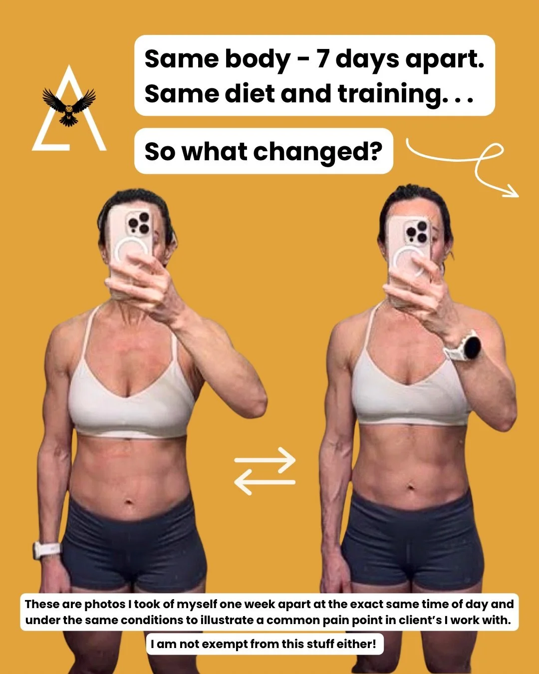 Stress: it actually matters. 

This is why body composition isn&rsquo;t just about calories and workouts. It&rsquo;s also about your nervous system, recovery, and how safe your body feels.

If progress feels stubborn, ask yourself:
👉 Is my body unde