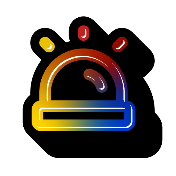Colorful digital illustration of a thermometer with a yellow, red, and blue gradient on a black background.