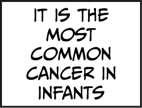 Comic caption stating "It is the most common cancer in infants"