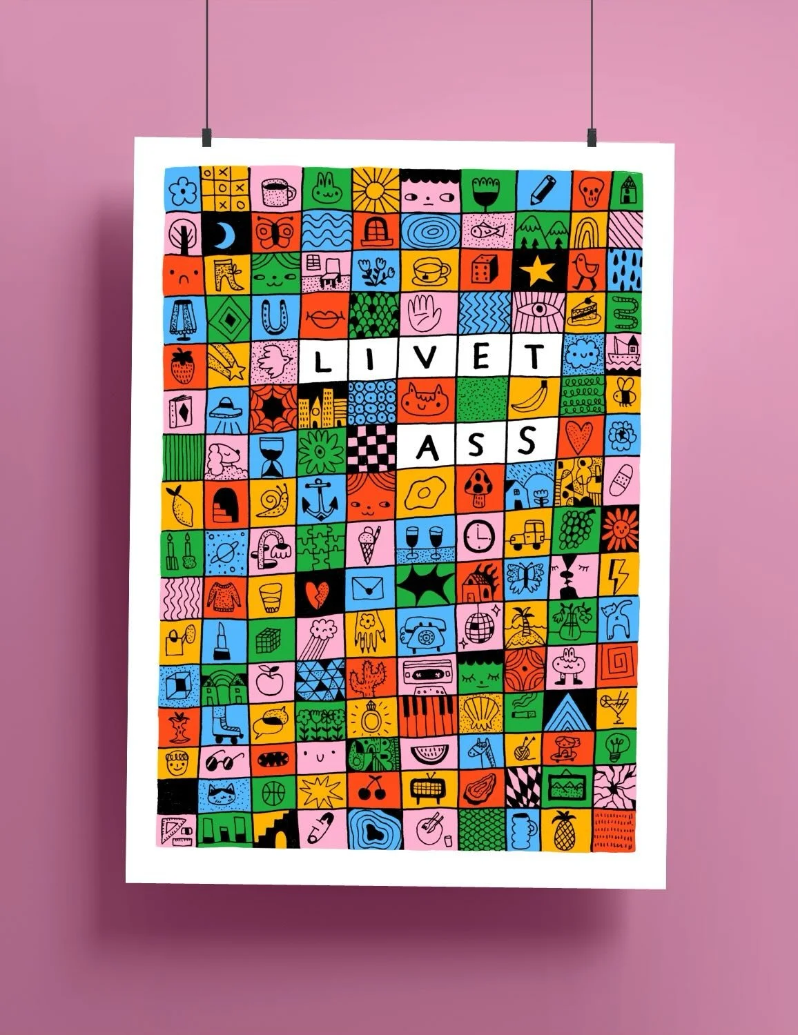 Nytt print i webshoppen i serien &laquo;Livet ass&raquo; av Ingunn❤️ Signert og nummerert p&aring; 230 g papir. Finnes i 30x40cm og 50x70cm 🌟