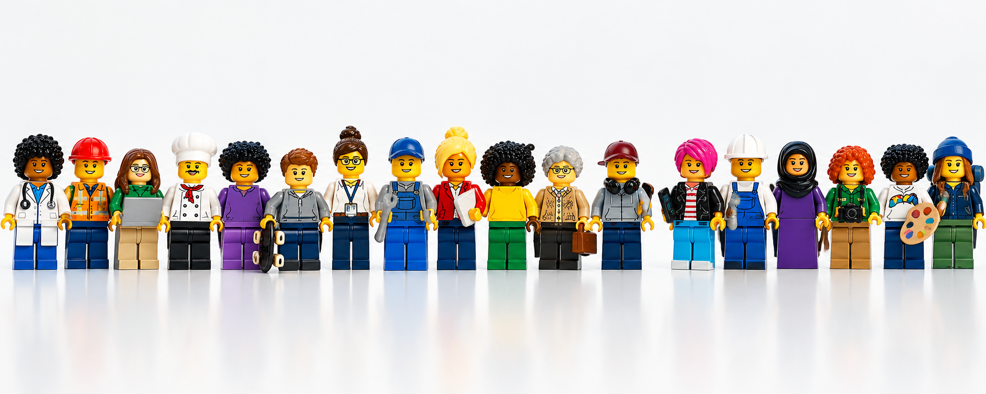 Kollerboration - Simon Koller - Organisationsentwicklung - diverse Lego Männchen nebeneinander alle unterschiedlich