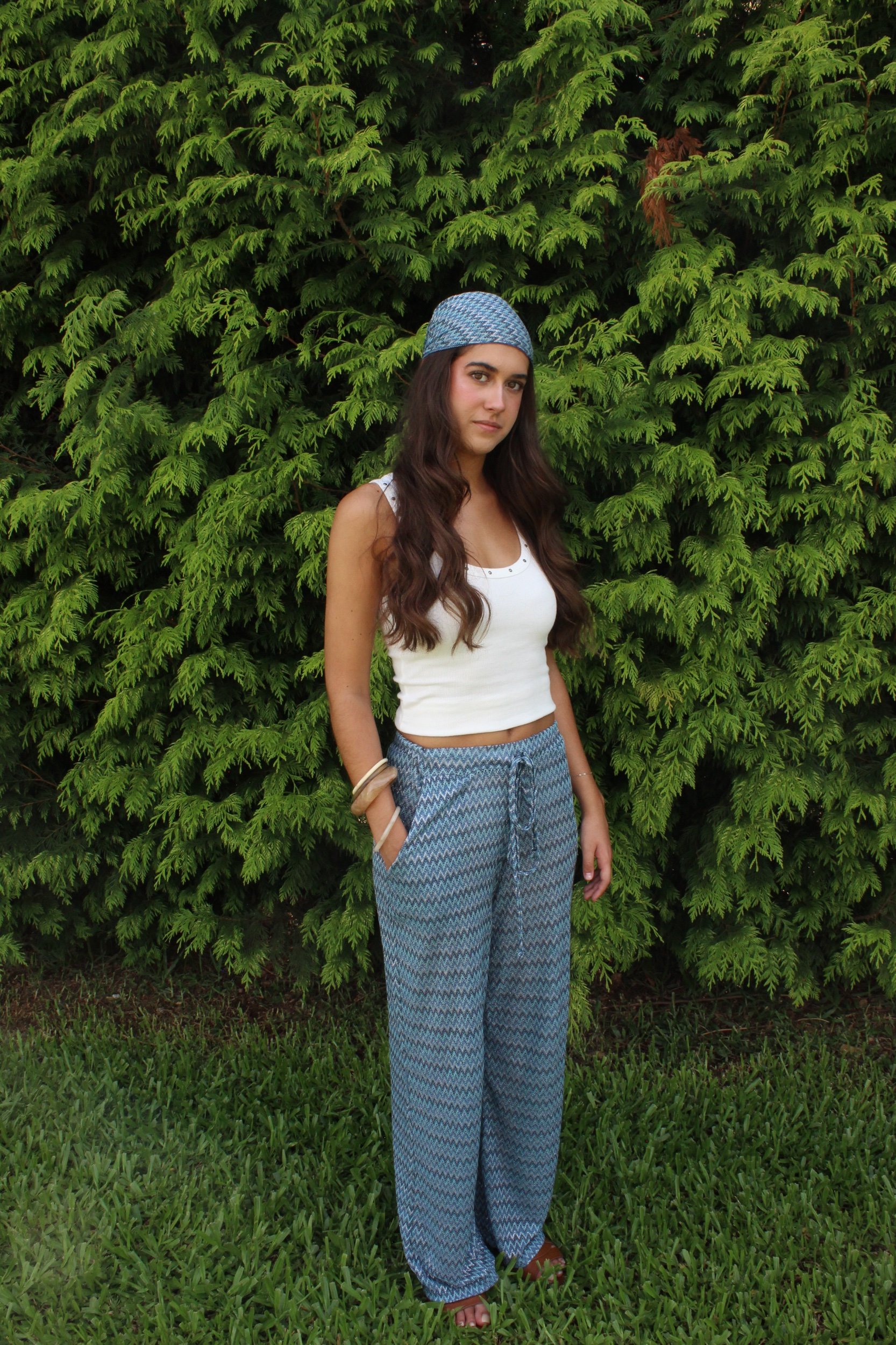 Azure  Crochet-Knit pants