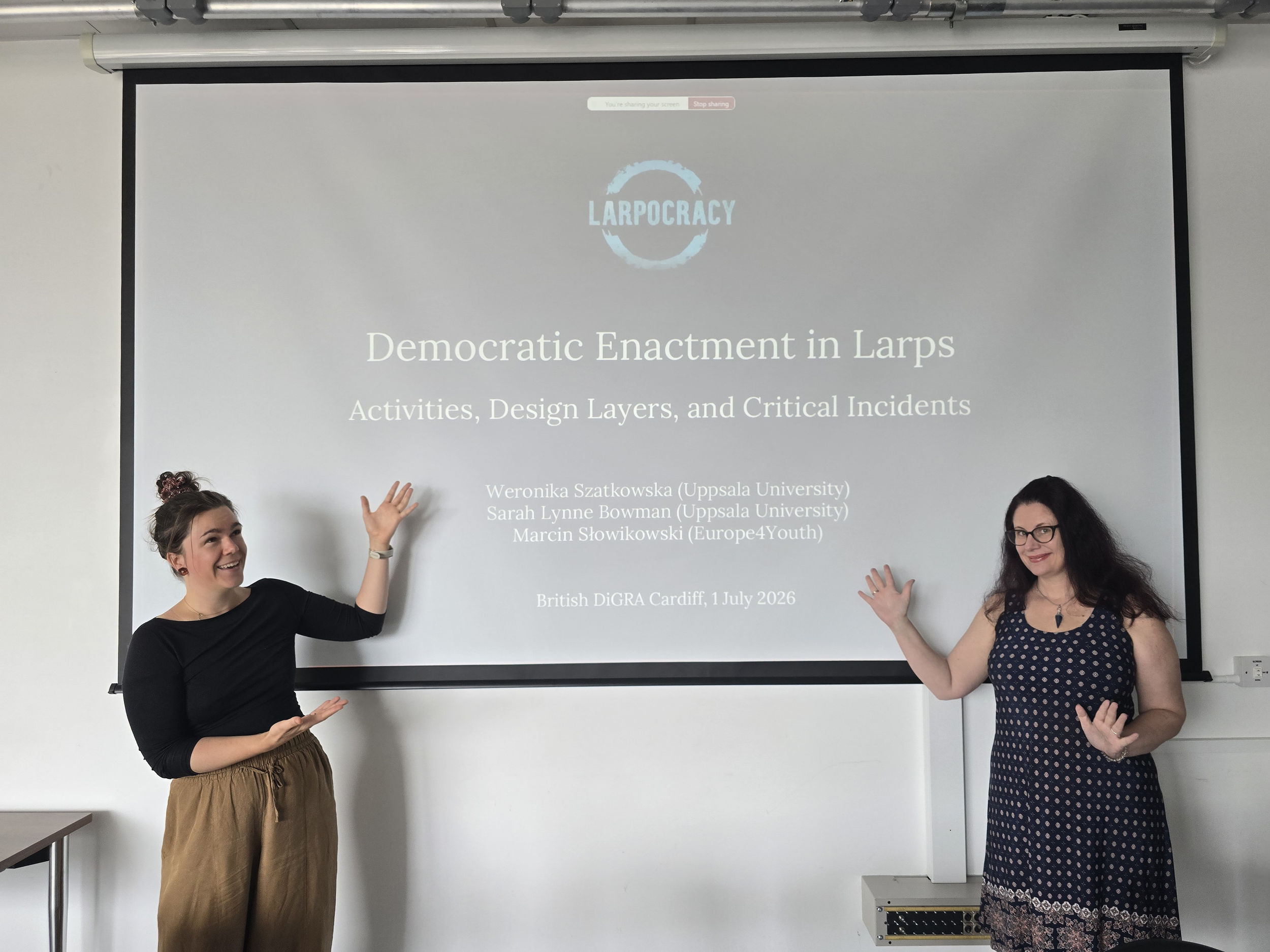 Larpocracy Presents Early Research Findings at British DiGRA 2026
