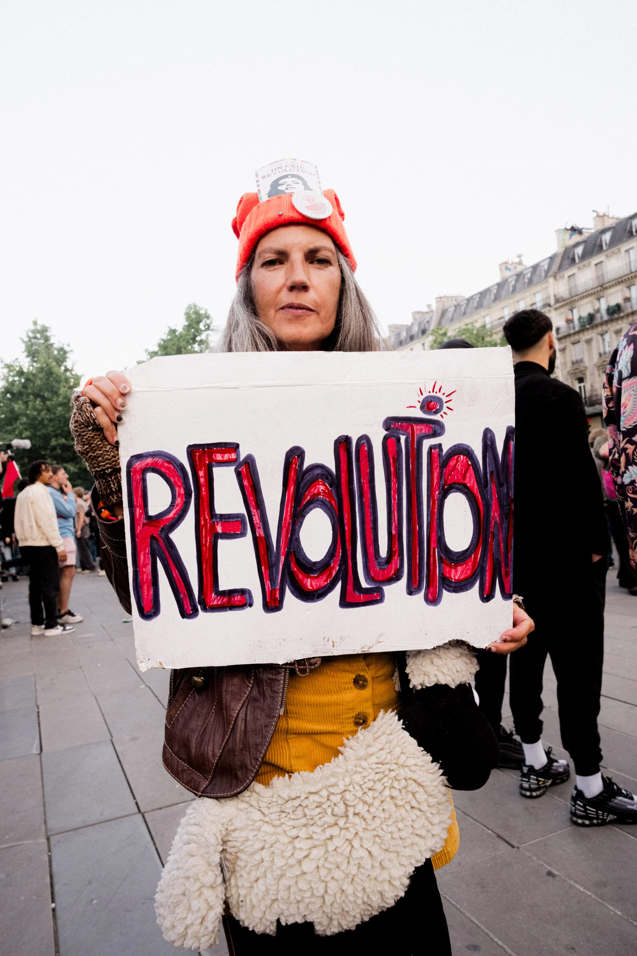 Celebration of the victory of the left party in the parliamentary elections, Place de la République, Paris, France. 