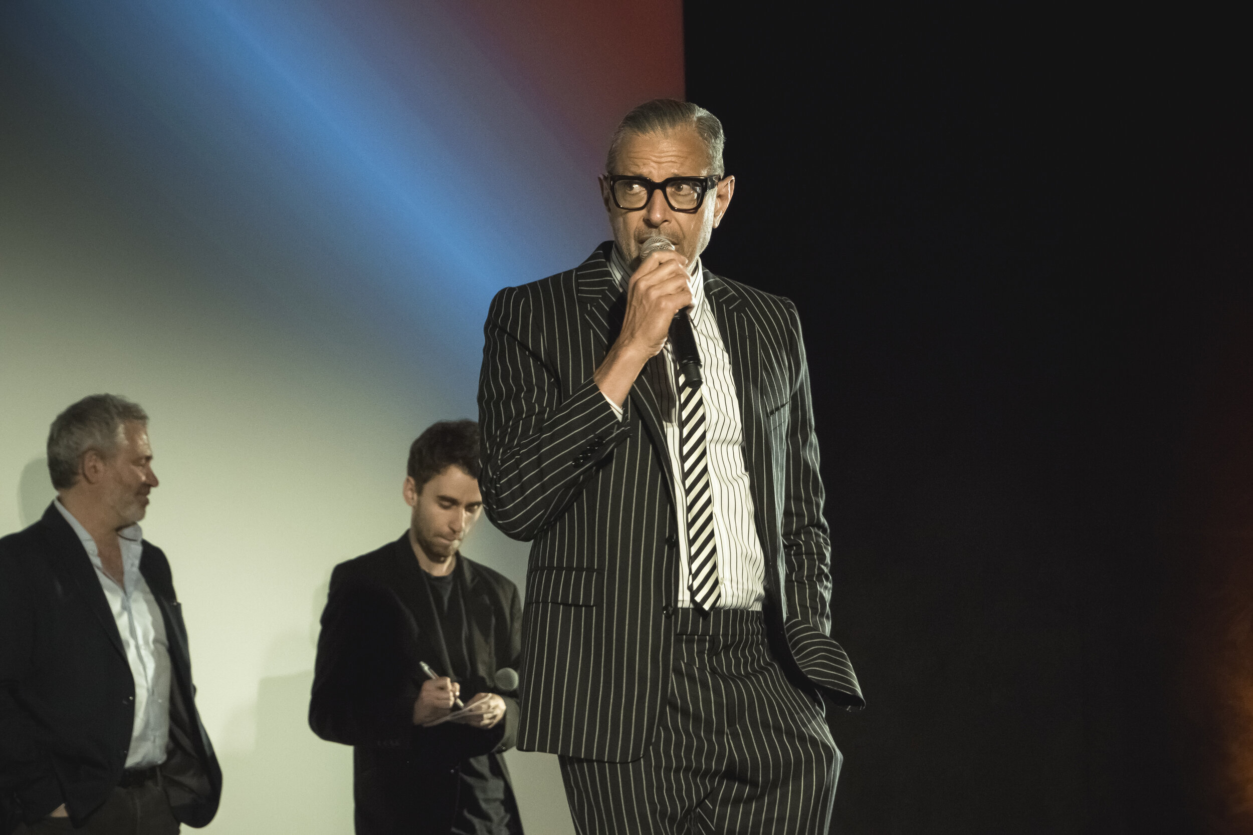 Jeff Goldblum sur scène au Champs elysées Film Festival à Paris, reportage photo