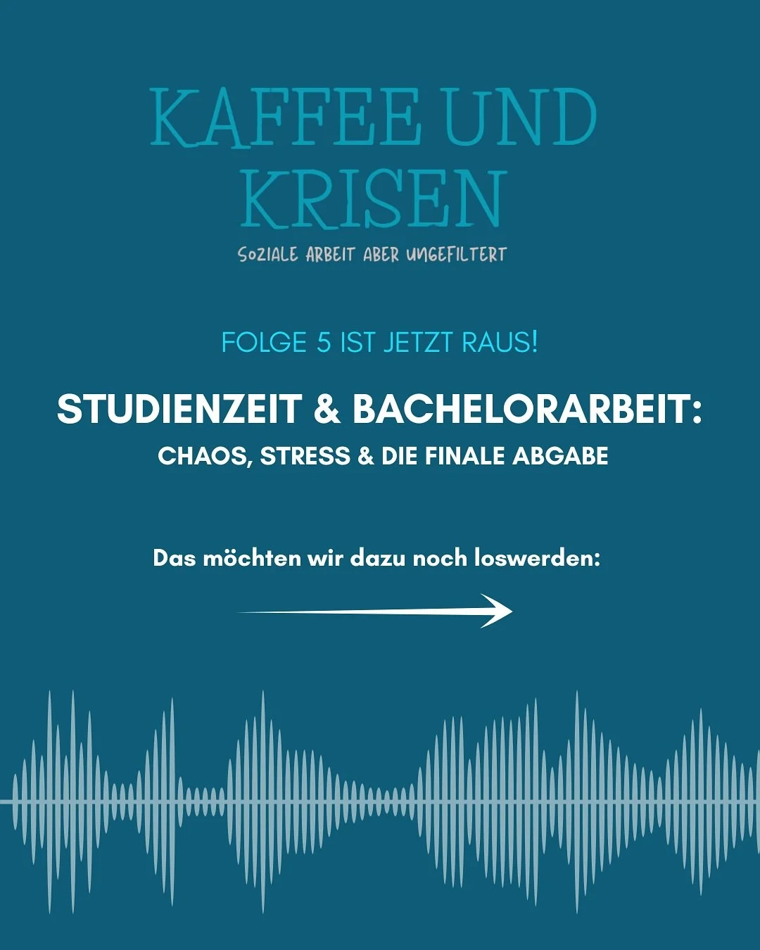 Kaffee und Krisen - Soziale Arbeit aber ungefiltert! FOLGE 5 IST RAUS!

Ab sofort auf Spotify und allen g&auml;ngigen Podcast-Plattformen.
Also schnapp dir einen Kaffee und h&ouml;r in die erste Folge rein!
(Link im Profil)

Wir sprechen &uuml;ber: U