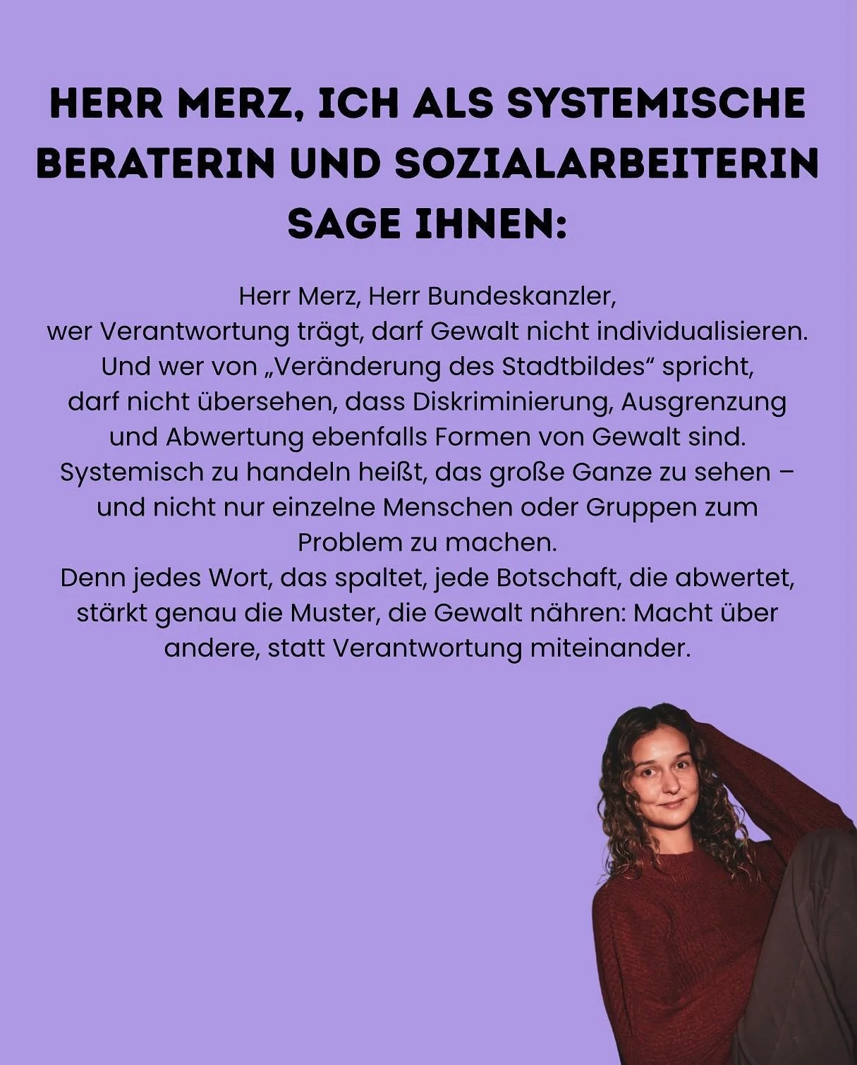 Als T&ouml;chter wissen wir:
Der gef&auml;hrlichste Ort f&uuml;r eine Frau in Deutschland ist oft das eigene Zuhause.
Ein Ort, der Schutz bieten sollte, wird f&uuml;r viele Frauen und Kinder zum Schauplatz von Angst, Kontrolle und Schweigen.

Das ist