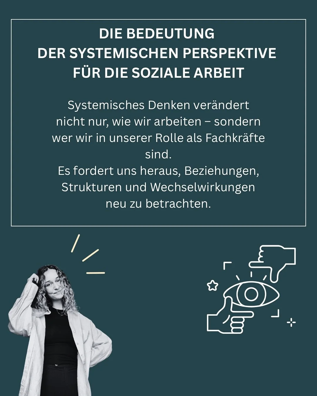 Die Soziale Arbeit ver&auml;ndert sich &ndash; und damit auch die Rolle von uns Fachkr&auml;ften.
Menschen leben heute in komplexen Systemen: Familie, Schule, Arbeit, Beh&ouml;rden, soziale Netzwerke.
Das alles wirkt zusammen und beeinflusst, wie Pro