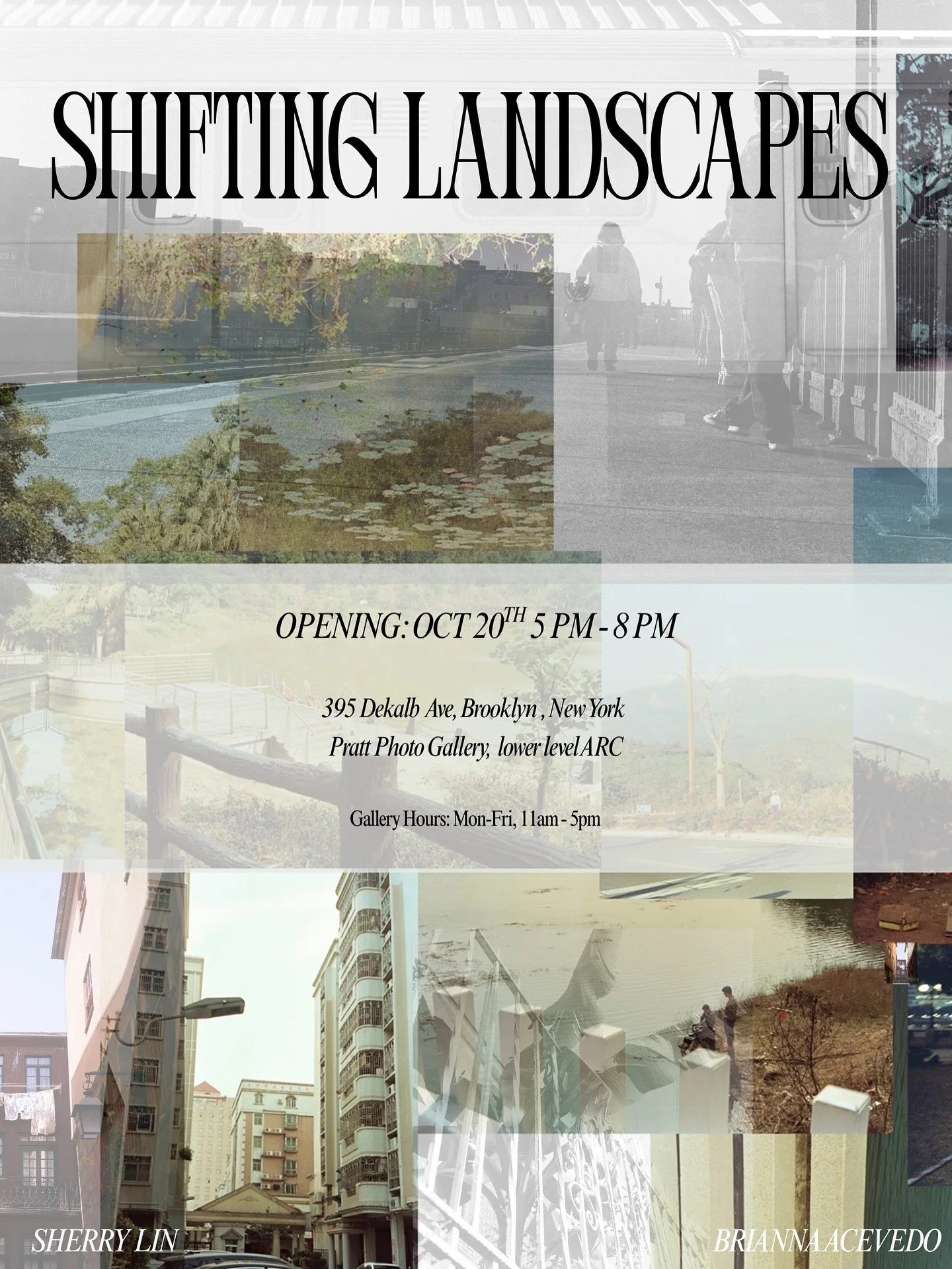 Hiii lovelyss,

Me and Brianna @photoswithbrianna have a show together mid-Oct until the end of the month. Come check out shifting landscapes, NYC 🩵🩵 !! 

Will be showing some old but mostly new works including some fun collages that blossomed into