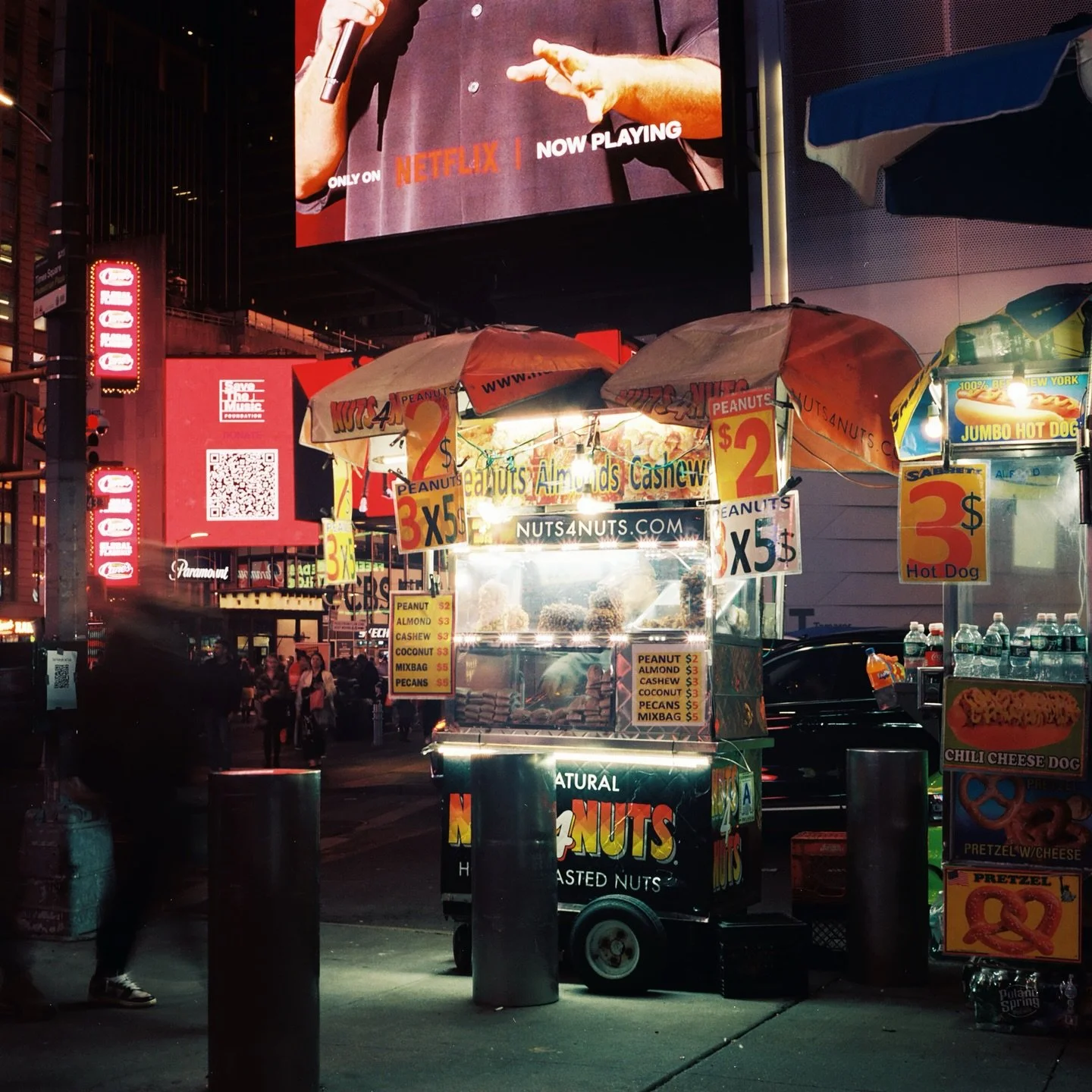 Light studies in Times Square on medium format back in November 🌀 Portra 800