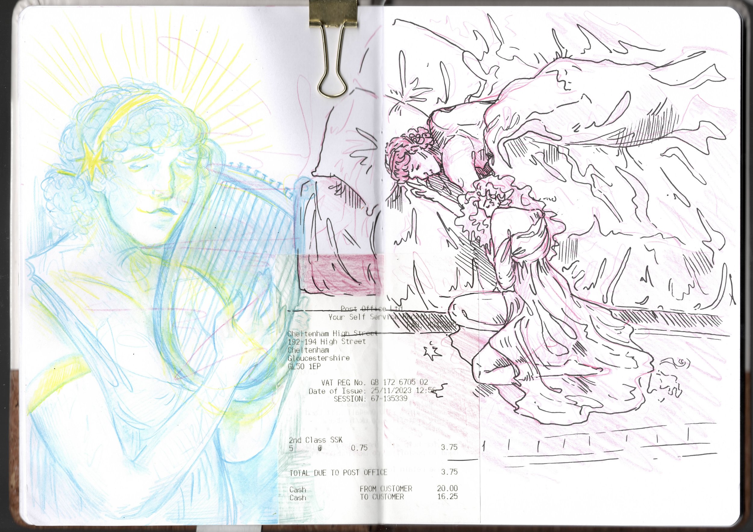sketchbook spread
