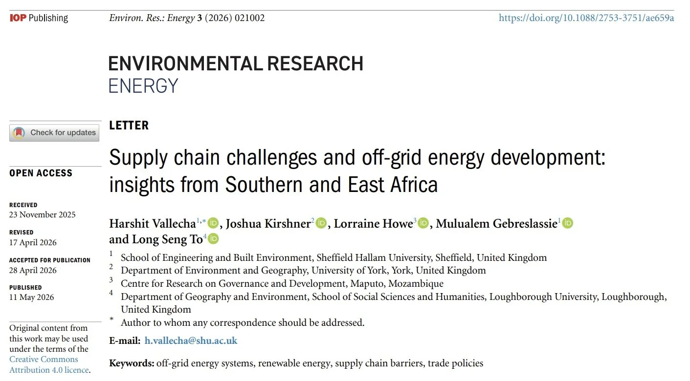 Supply Chain Challenges and Off-grid Energy Development: Insights from Southern and East Africa