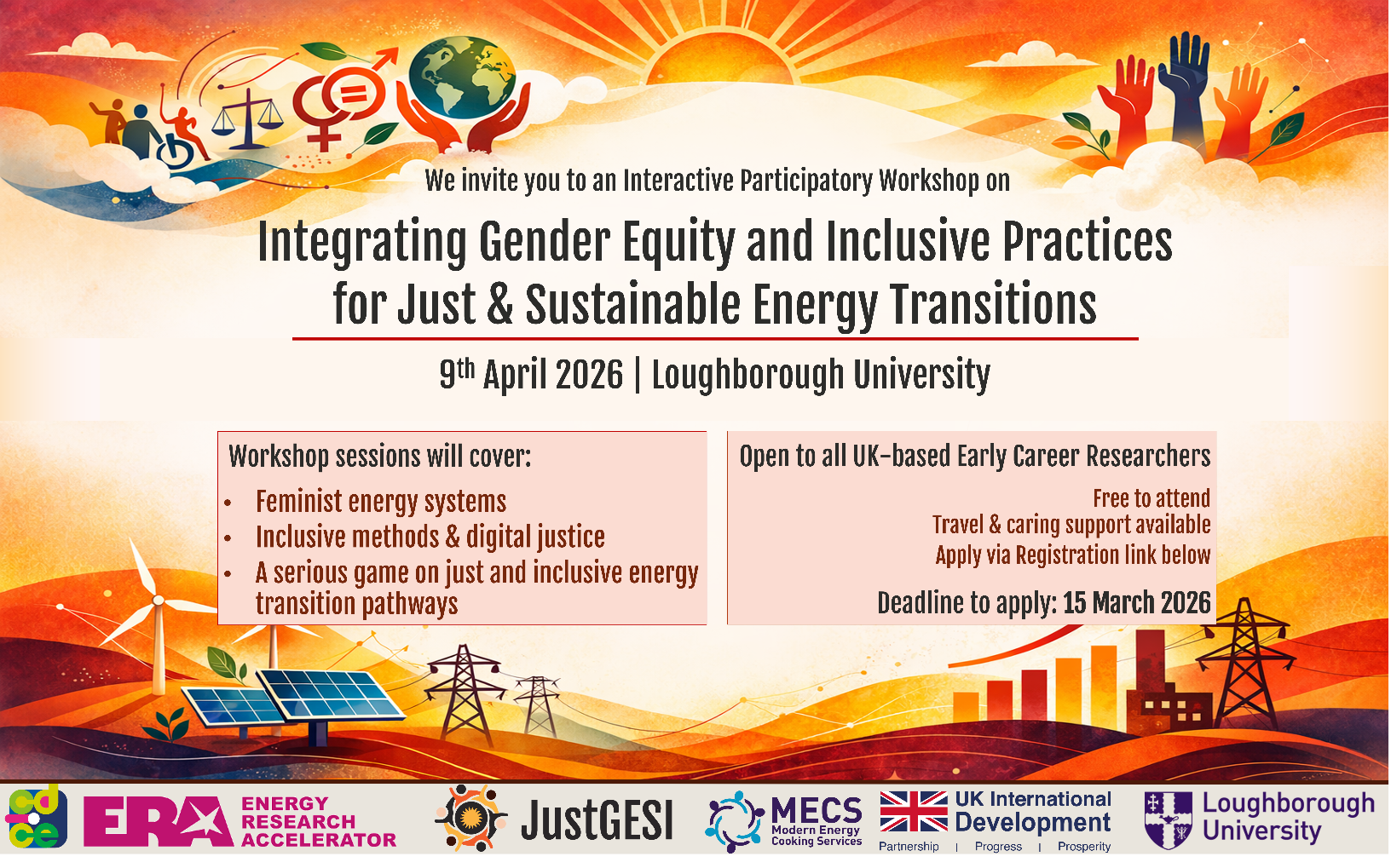 Applications Open: Participatory Workshop on Integrating Gender Equity and Inclusive Practices for Just &amp; Sustainable Energy Transitions