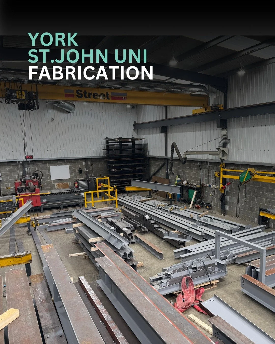 BTS &ndash; The York Build
Biggest takeaway from this project? A LOT of steel and a LOT of hours!

Inside the workshop:
🛠 288 hours of welding &amp; fabrication
🕳 Service holes milled by Tomrods
📦 72 bolt boxes cast into the foundations

On site:
