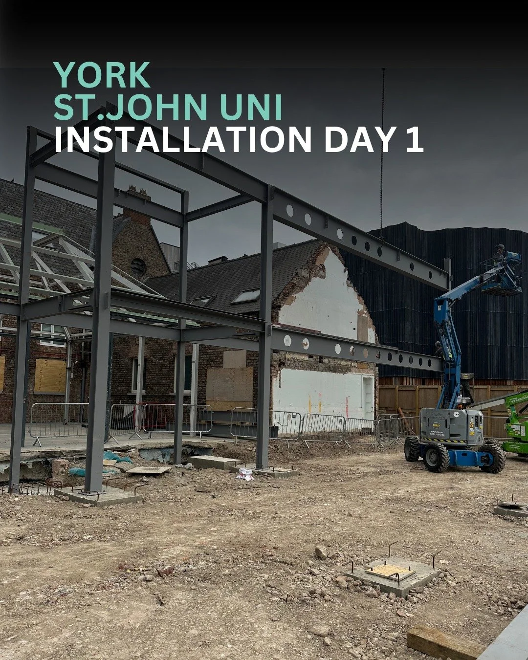 Install 1: first 2 days
Approx 130 hours spend on site by 3 taywel men , a crane driver and rigger over 4 days to install the steel

Steel Install &ndash; Day 1 to Day 4
The first stage of our York project is in &ndash; and it was no small job!

🛠 1