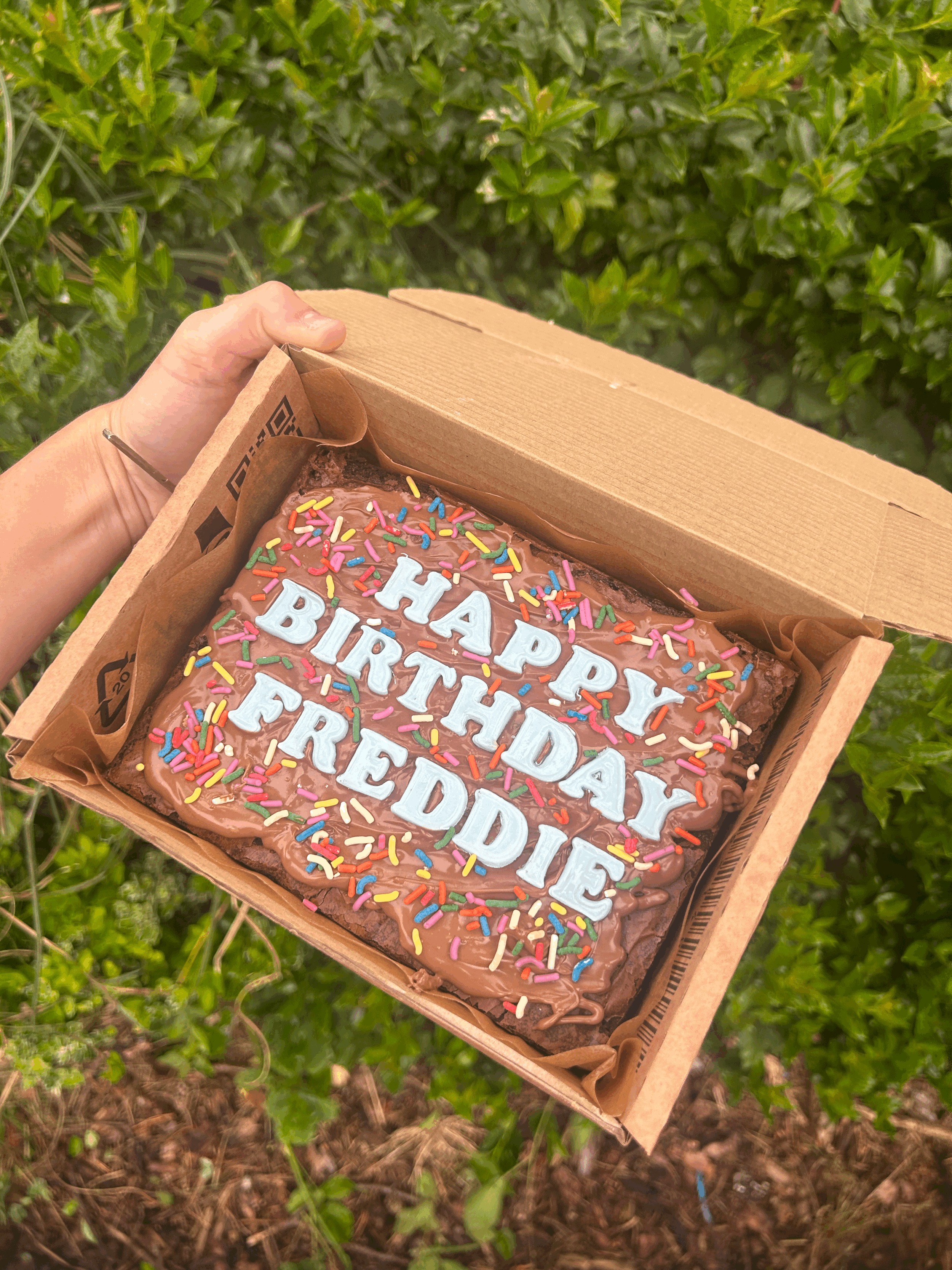 Personalised 8 Inch Brownie Slab