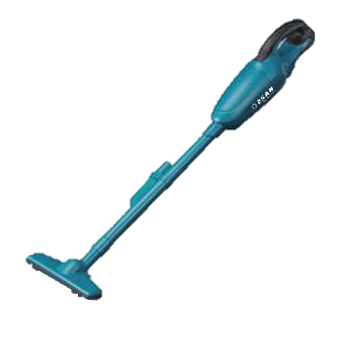 A handheld cordless vacuum cleaner in blue and black, positioned diagonally.