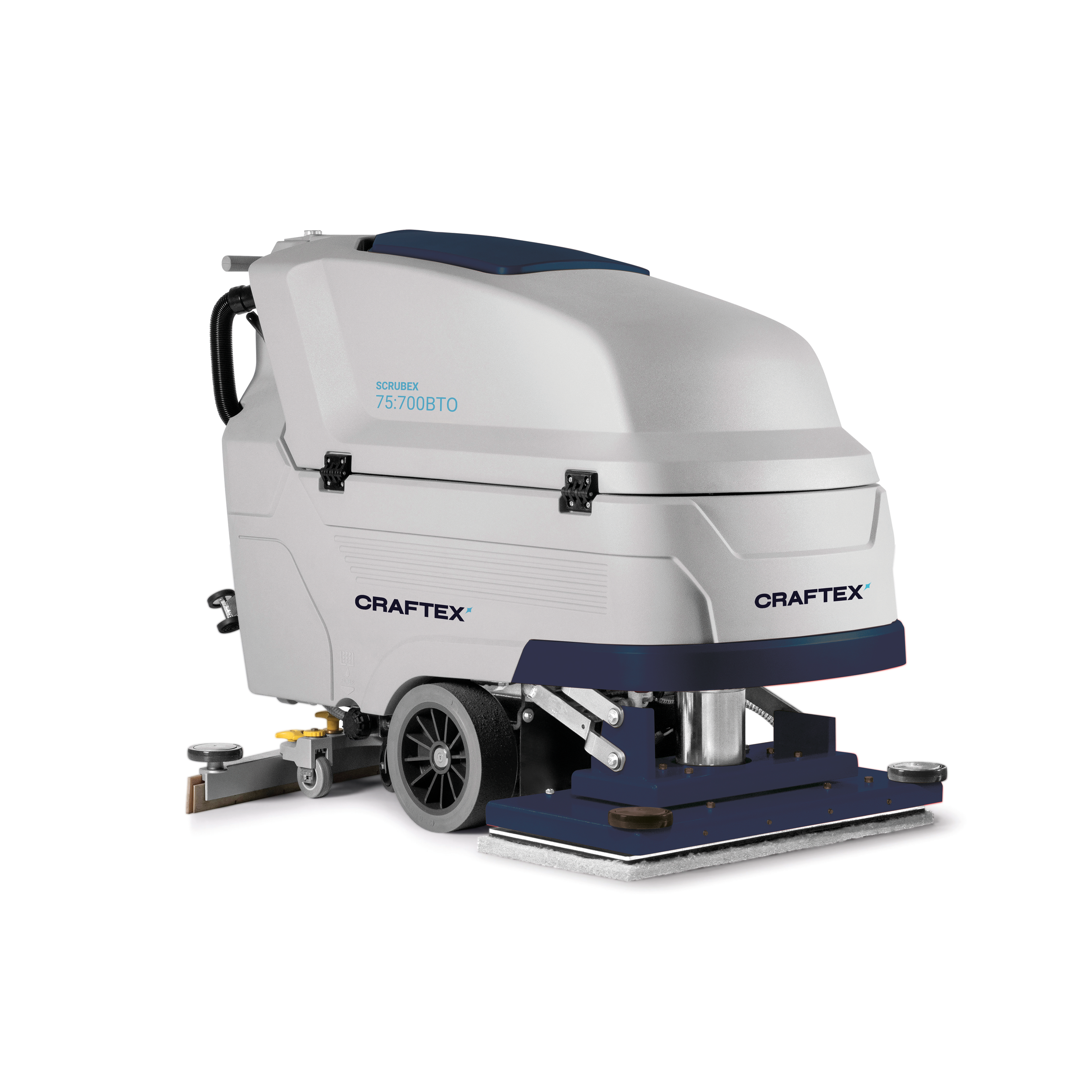 Automated floor scrubber machine labeled Craftex SCRUBEX 75:700 BTO.