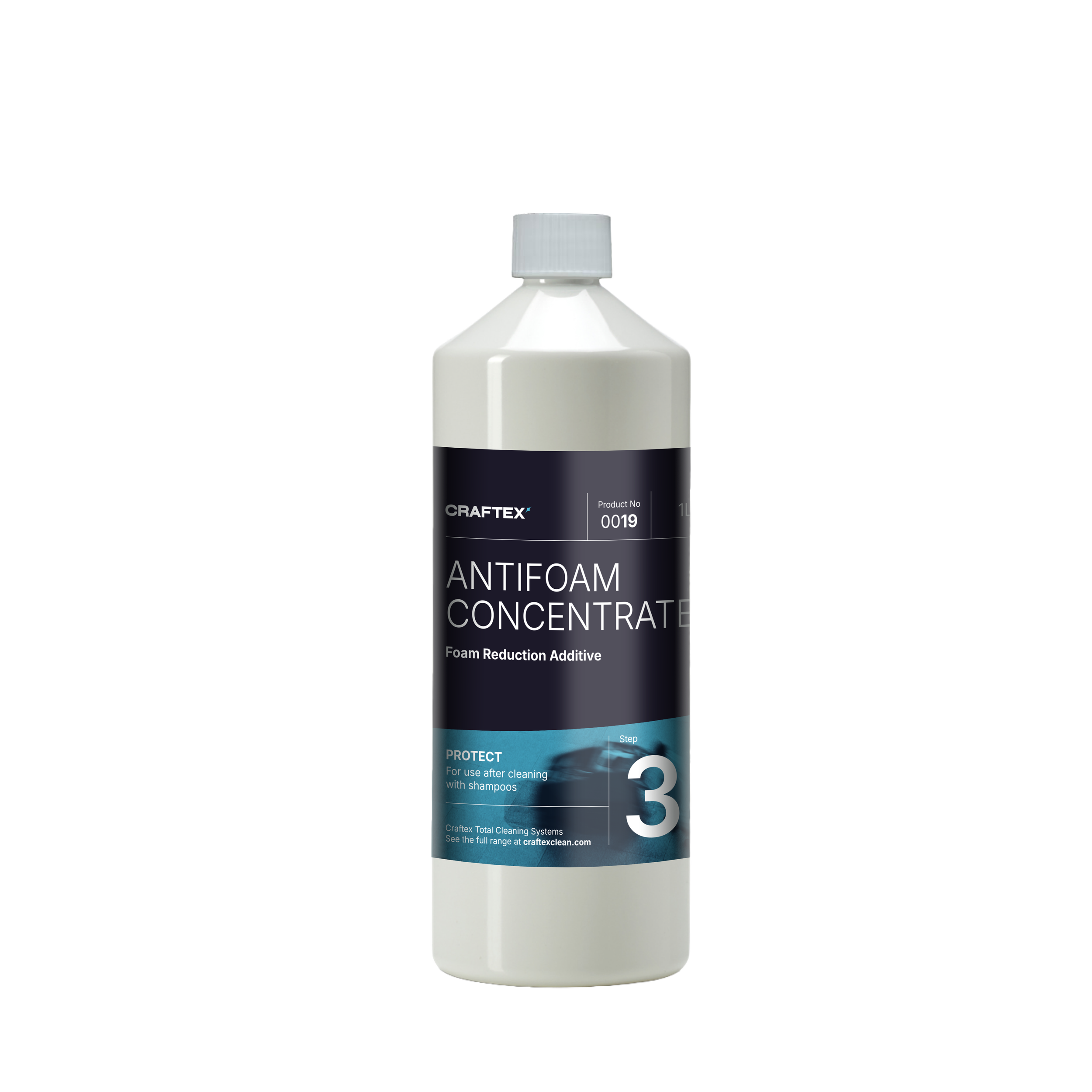 Bottle of Craftex Antifoam Concentrate, a foam reduction additive, against a plain background.