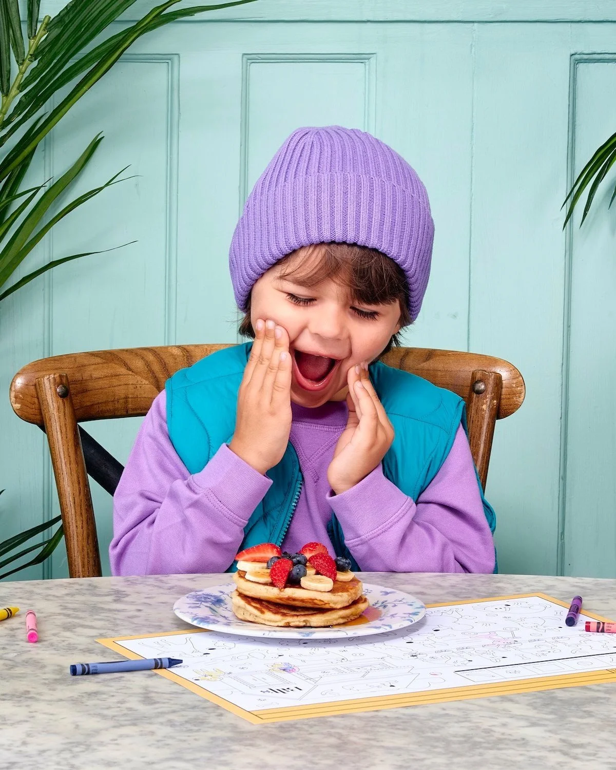 A child at Bill's Restaurant, food photographer Frankie Turner