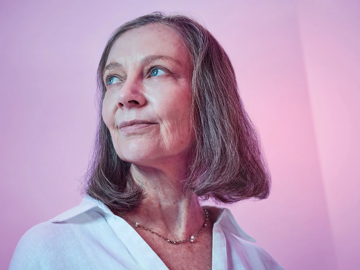 Portrait of a woman for Vyxeos healthcare campaign by London photographer Phil Fisk, known for his cinematic lighting and editorial style