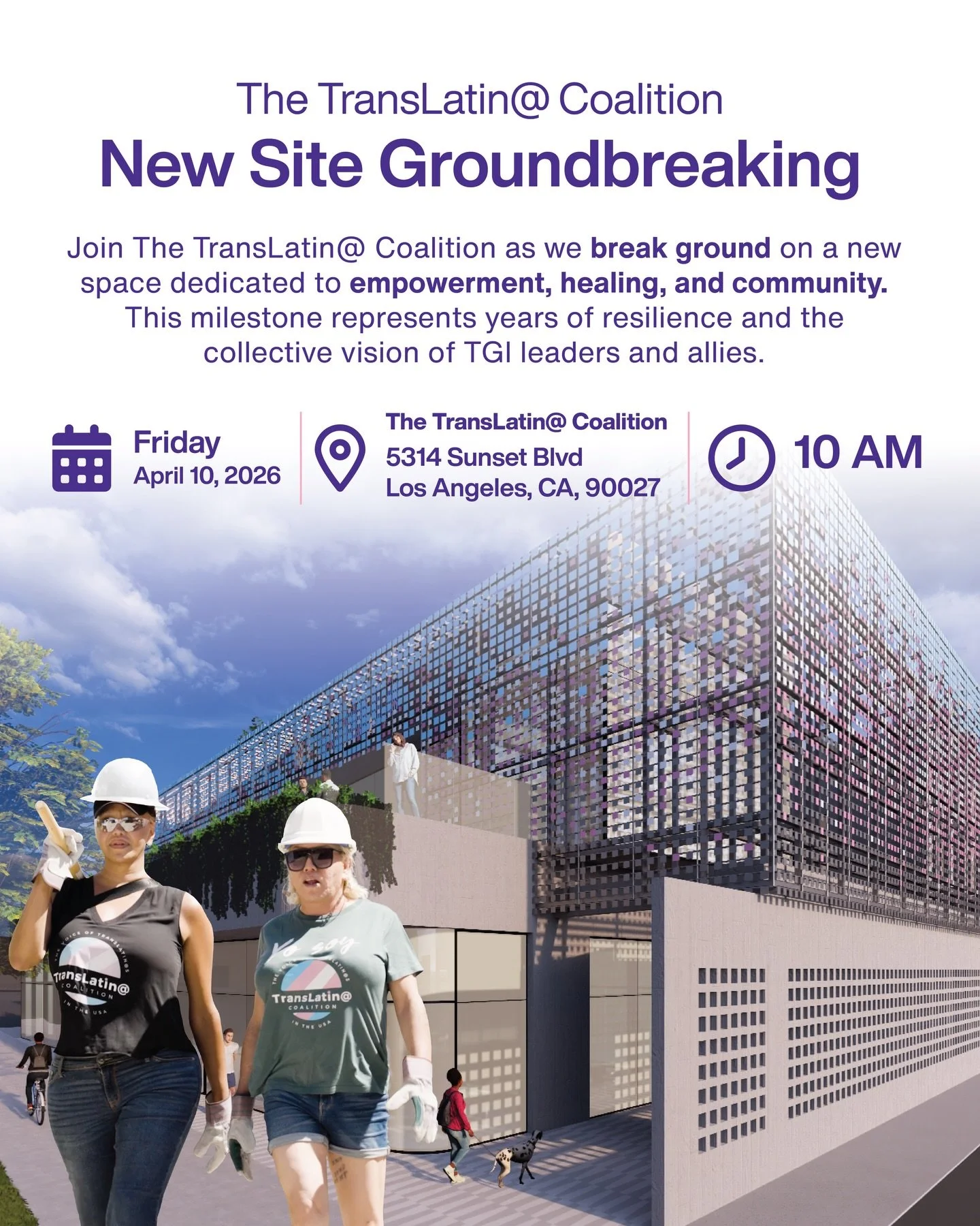 We&rsquo;re breaking ground and building more than just a space &mdash; we&rsquo;re building a home 💫🏳️&zwj;⚧️

Join The TransLatin@ Coalition as we celebrate a powerful new chapter rooted in empowerment, healing, and community. This moment carries