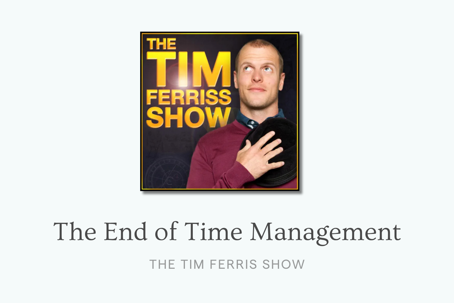 The End of Time Management