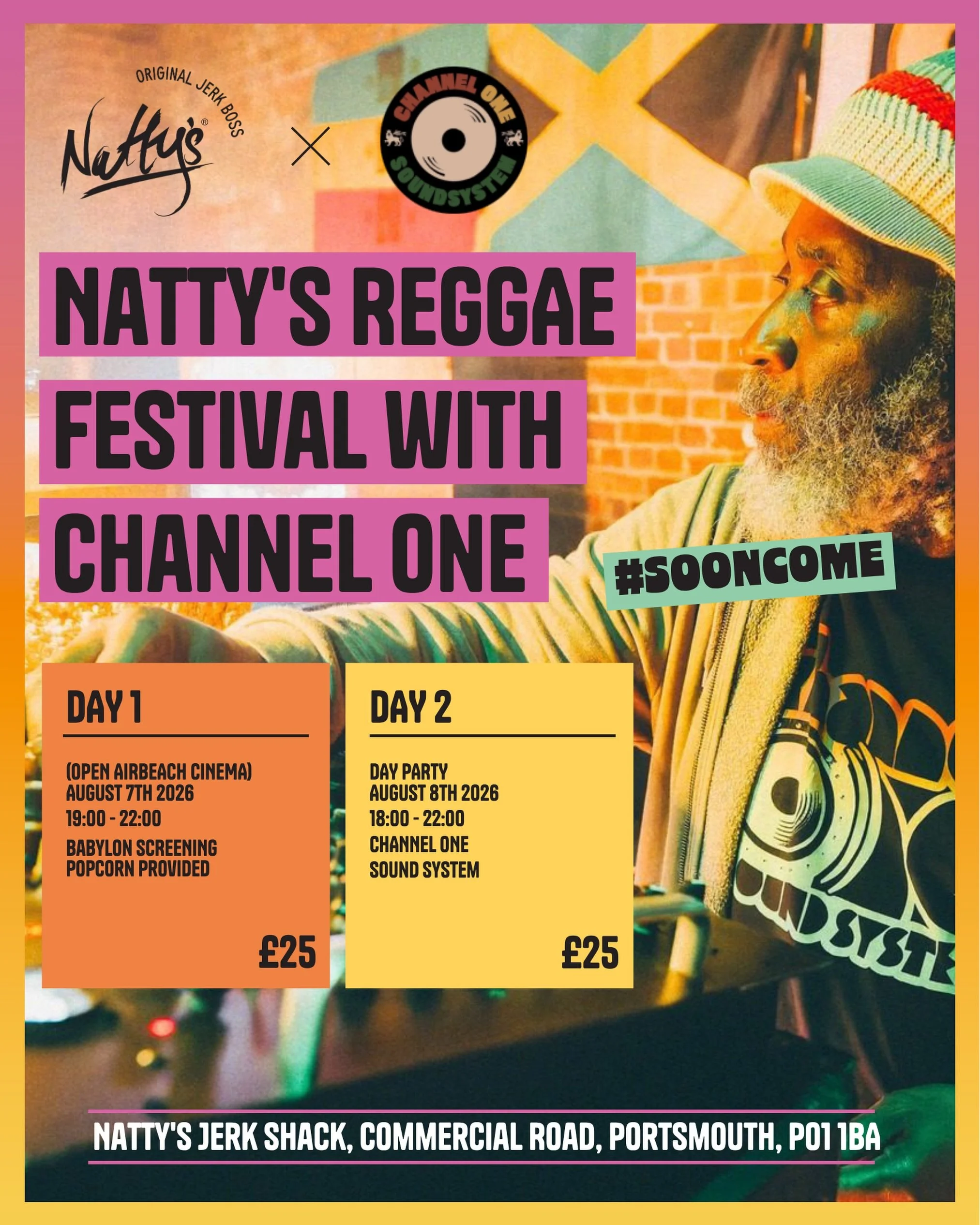 FAMBILY&hellip; CHANNEL ONE ARE COMING TO THE SHACK!!! 💚💛❤️ 

We are SO excited to be welcoming the legends @channelonesoundsystem for a wicked performance at Natty&rsquo;s Jerk Shack this summer. 

Tickets are available now - just use the link in 