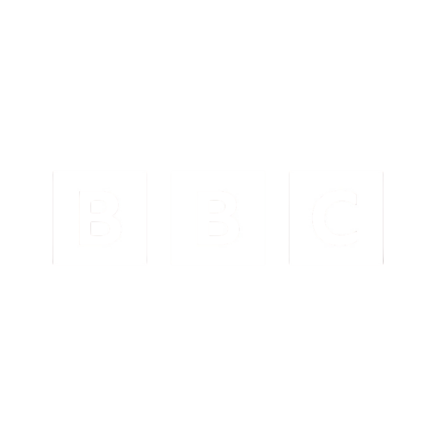 Black background with three white boxes displaying the capital letters B, B, and C.