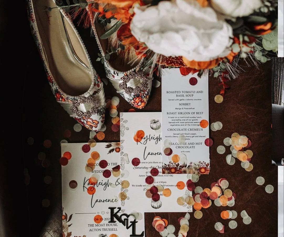 //just look at those colours, You can keep your summer sunshine — give me a crisp autumn day, a pop of burnt orange,  lots of love ❤️ and even more pumpkins 🎃 Kayleigh and Lawrence’s gorgeous autumn wedding.  @bespokecreations yet again