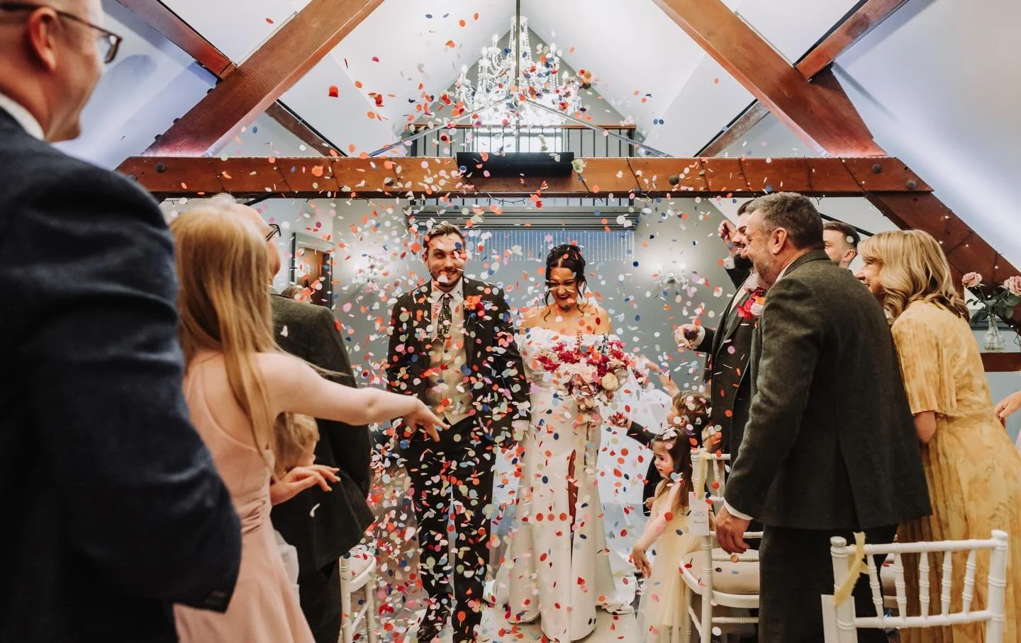 // MIRIAM &amp; JACK A properly chilled day at @hotelthebarns , surrounded by their favourite people&hellip; and a little bit of classic British weather doing whatever it fancied . 

Now&hellip; Miriam did bury a sausage to stop the rain (fully commi