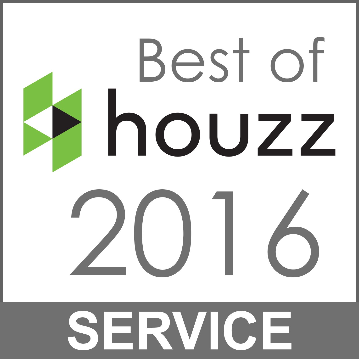 Best of Houzz 2016 Service award badge