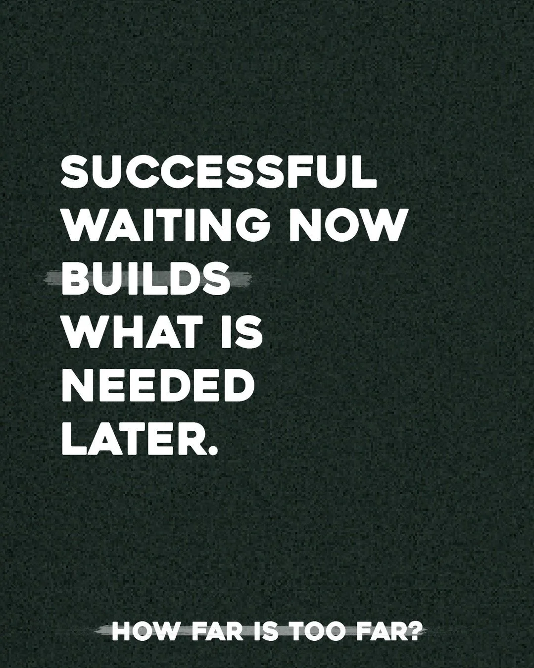 No one likes waiting. It's difficult, makes you feel hopeless, and the pain of carrying a strong desire can wear down your bones. BUT when we can successfully wait and lean into the season we're in, we'll find that the things we're able to develop no