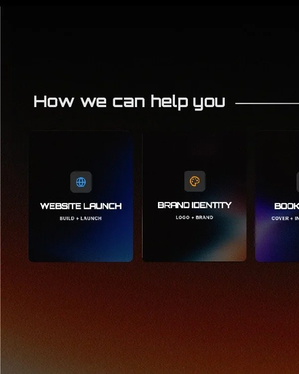 This is what I help people do:

✔ Launch businesses with clarity 
✔ Turn books into finished, real products 
✔ Redesign websites that finally feel right and convert.   

It&rsquo;s thoughtful, strategic steps that moves things forward.

#agoffdesigns