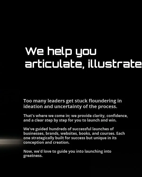 You don&rsquo;t need more ideas. You need clarity, structure, and a guide who knows what they&rsquo;re doing.
 
Most people are overwhelmed because they&rsquo;re trying to do everything at once: 
&bull; Brand 
&bull; Website 
&bull; Content 
&bull; L
