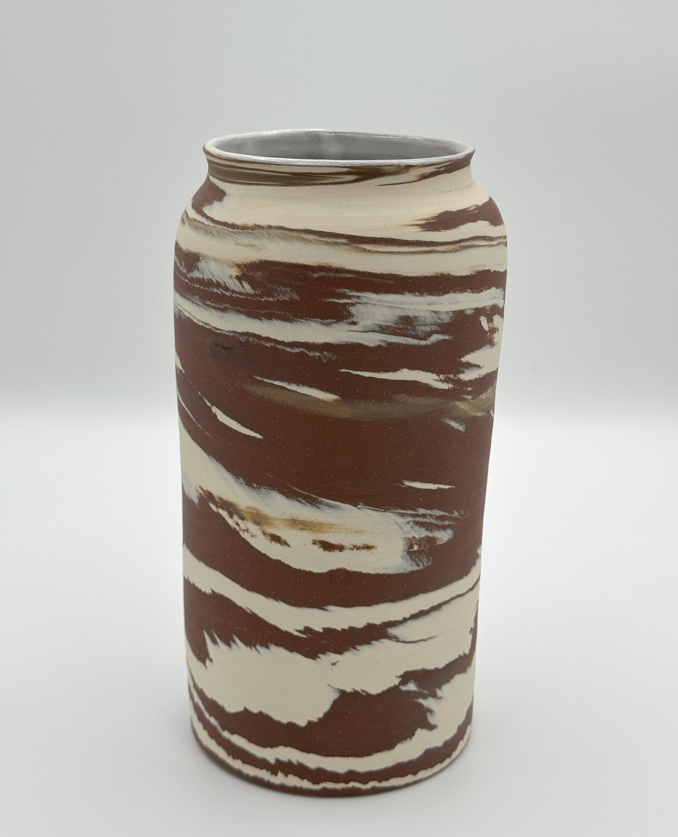 Vase, marbled clay